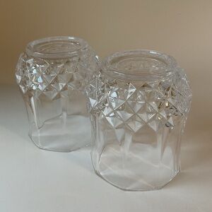 Cristal D'Arques Longchamp Double Old Fashioned Glasses Set of 2 Vintage Crystal